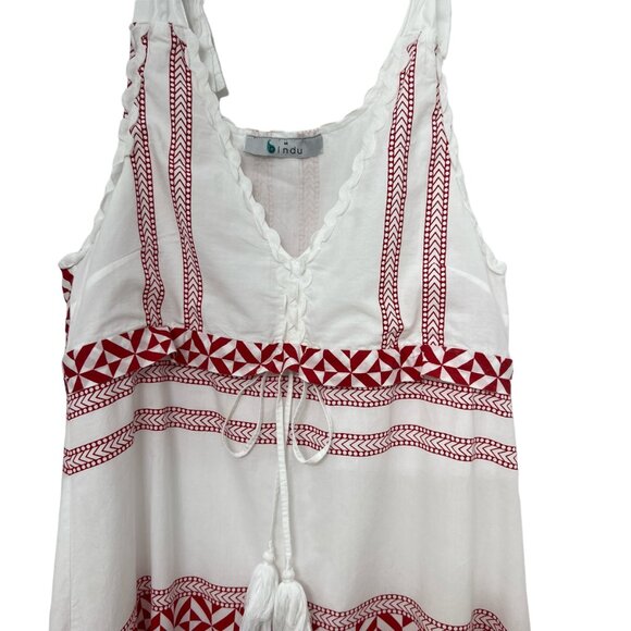 Bindu 100% cotton halter front slit women's maxi dress size M - Picture 3 of 9